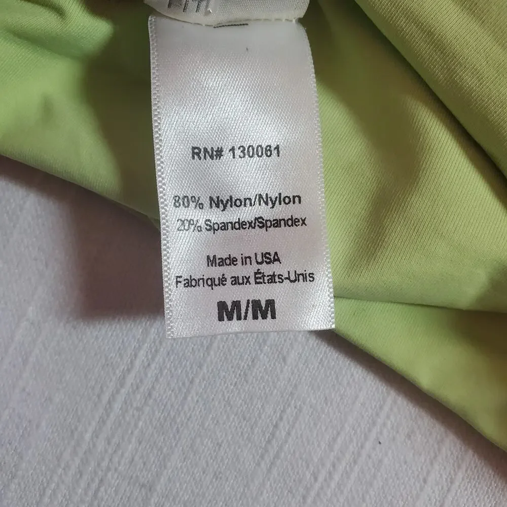 L*Space Harrington High Waist Strappy Bikini Bottom Mojito Green Medium M